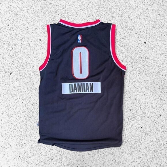 NBA Adidas Jersey Damian Lillard Christmas Day Swingman Portland trailblazers - Picture 2 of 5